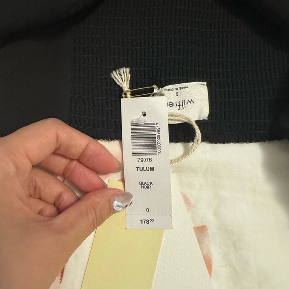 NWT Aritzia Black Tulum High Split Dress - Picture 5 of 6